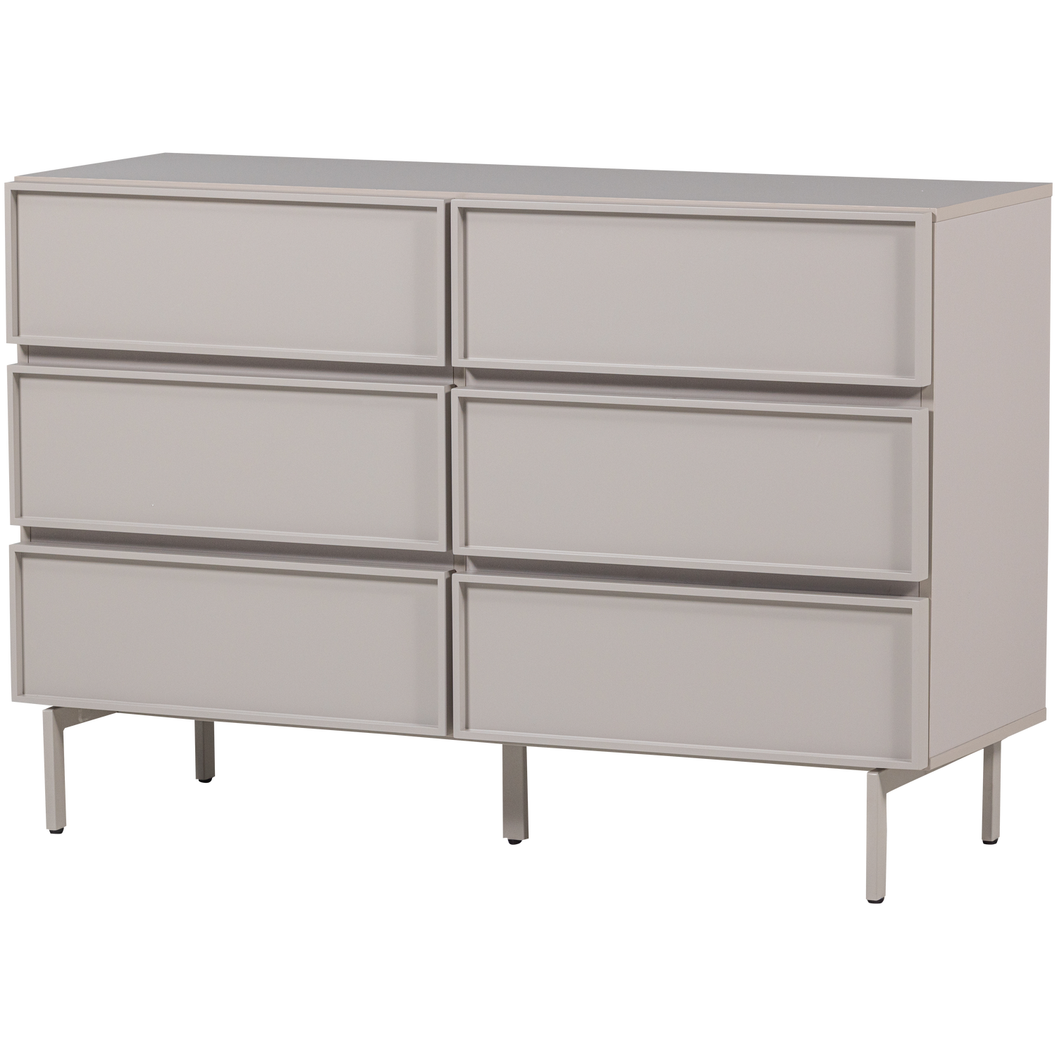 Tours Kommode 6 Schubladen Melamin/MDF sandfarben