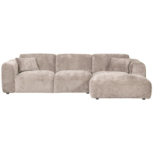 Cloud chaise longue geweven chenille naturel