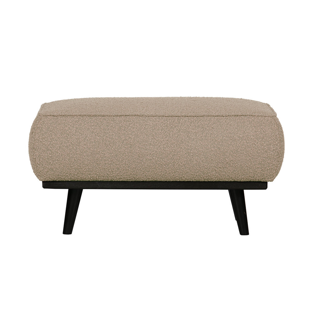 Baggy hocker geweven stof naturel melange