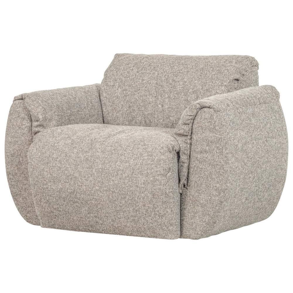 Baggy draaifauteuil geweven stof naturel