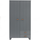Dennis kast met laden grenen steel grey leren greep