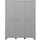 Dennis 3-türig schrank kiefer betongrau