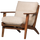 Houston sessel bouclé/holz natur