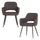 Jenny esszimmerstuhl bouclé braun melange - 2er set
