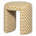 Charlie upholstered stool checkered pattern yellow