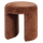 Charlie upholstered stool structured rust brown