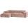 Cloud chaise longue sofa left chenille taupe/pink