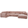 Cloud eckbank links gewebte chenille taupe/rosa