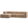 Bean ecksofa links chenille-samt pfirsichrosa