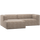 Bean chaise longue bank links lichtbruin melange
