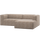 Bean chaise longue sofa rechts hellbraun melange