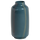 Selena vase glass petrol blue with stripe grey