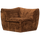 Baggy eckelement 3D chenille mittelbraun