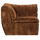 Baggy eckelement 3D chenille mittelbraun
