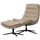 Kube drehsessel mit hocker natur