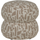 Anic pouf with graphic pattern sand