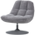 Elvi draaifauteuil chenille structuur lichtgrijs