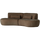 Batavier halbrundes Sofa 4-Sitzer Samt melange braun
