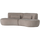 Batavier halbrundes Sofa 4-Sitzer Samt melange sand