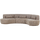 Batavier halbrundes Sofa 6-Sitzer hellbraun melange