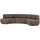Batavier halbrundes Sofa 6-Sitzer braun melange