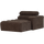 Novi chaise longue element armlehne rechts dunkelbraun melange