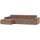 Novi chaise longue bank links ribstof taupe