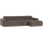Novi chaise longue sofa right corduroy greybrown