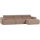 Novi chaise longue bank rechts bouclé taupe