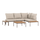 Zaro modular garden lounge set metal/polywood beige
