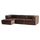 Manu chaise longue sofa left velvet brown