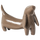 Reni dekorativer hund metall mokka-braun