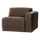 Mojo Base 1-seater module, right-hand arm, velvet brown
