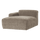 Mojo Base chaise longue element links rib donkerzand