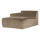Mojo Base chaise longue element left velvet khaki