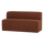Mojo Base eetbank 164 cm rugleuning bouclé roestbruin