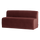 Mojo Base eetbank 164 cm rugleuning velvet kastanjebruin
