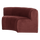 Mojo Base dining bench half round back velvet c.brown