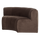 Mojo Base dining bench half round back velvet brown