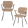 Brint esszimmerstuhl mit armlehnen sand - 2er set