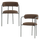 Cuby esszimmerstuhl chrome stoff braun - 2er set