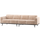 Statement 4-seater sofa 280 cm chenille velvet natural