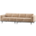 Statement 4-seater sofa 280 cm chenille velvet peach pink
