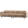 Statement 4-seater sofa 280 cm chenille velvet taupe