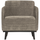 Statement arm chair gerippter stoff clay