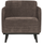Statement arm chair gerippter stoff taupe