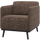 Statement fauteuil met arm bruin melange