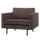 Rodeo fauteuil ribstof bruin