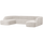 Sloping U-shape sofa pearl melange
