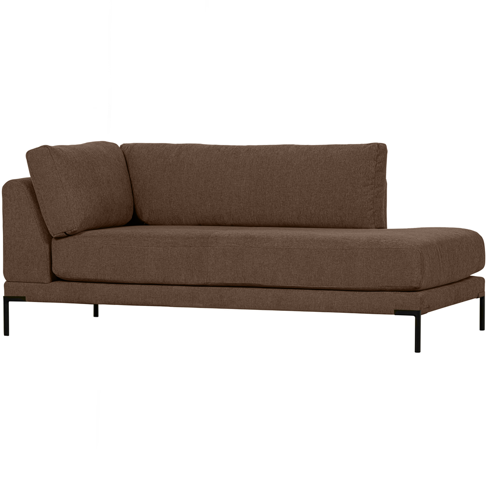 Couple lounge element rechts schokoladenbraun, schräge Vorderansicht